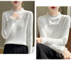 Women&#39;s Fashion Wool Lace Bottoming Shirt