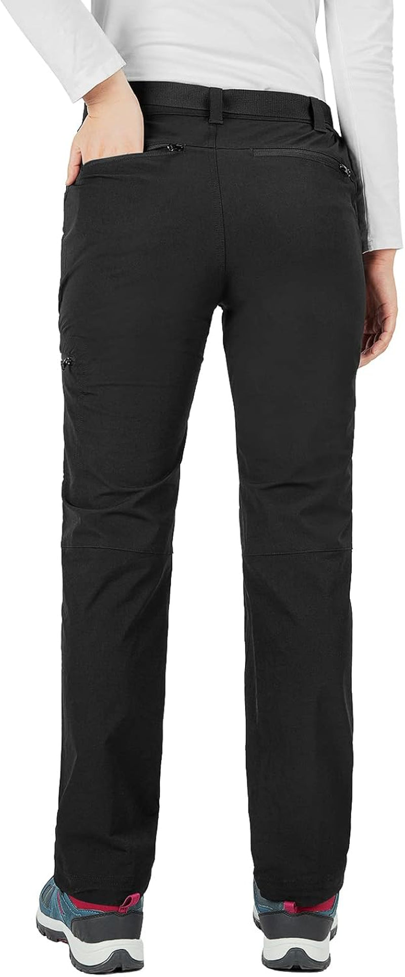 Womens Golf Pants Water-Resistant Lightweight Hiking Pants with Adjustable Bottom for Travel, Camping, Fishing