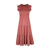 Women&#39;s Solid Color Sleeveless Stitching Smocking Dress