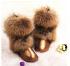 Women&#39;s Winter Mid-calf Fox Fur Snow Boots