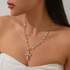 Gothic Cross Alloy Pendant Necklace Fashion