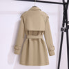 Short Trench Coat Women&#39;s Khaki