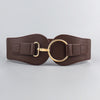 Women&#39;s Simple Sweet Cool PU Leather Decoration Wide Belt