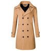 Double Breasted Mid-length Trench Coat Plus Size