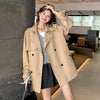 Women&#39;s Fashion Casual Pure Color Tied Slimming Coat