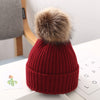 Baby Hat Autumn And Winter Baby Woolen Cap Big Fur Ball