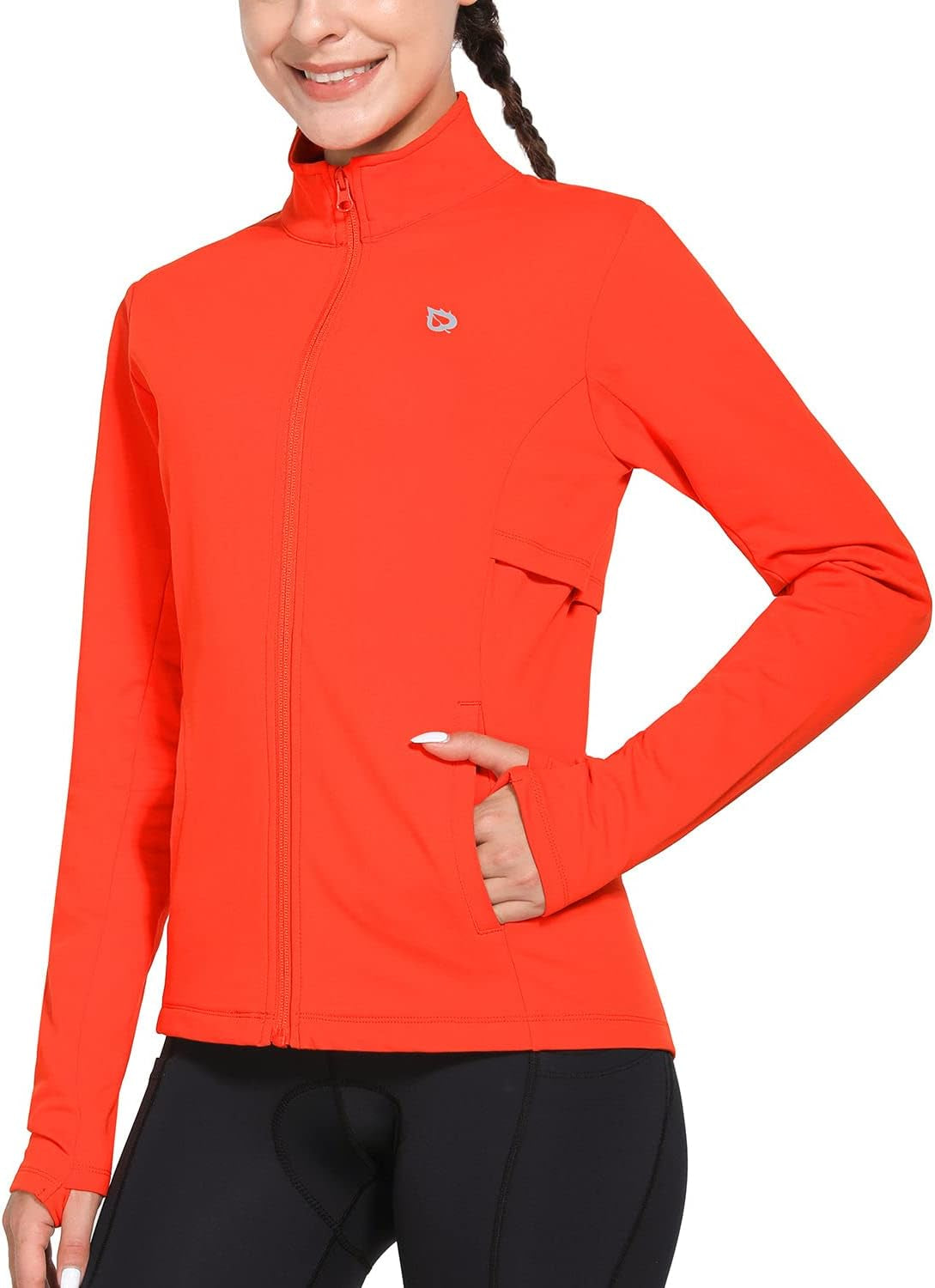 Women'S Fleece Running Jacket Water Resistant Full Zip Winter Cold Weather Gear Thermal Cycling Workout Jackets