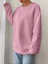 Women&#39;s Casual And Comfortable Jacquard Round Neck Sweater