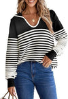 Navy Style Casual Knitted Women&#39;s Top