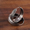 Handmade Glossy Woven Striped Ladies Ear Ring