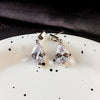 Zircon Pendant Earrings Women&#39;s Design Silver