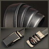 Men&#39;s Leather Automatic Buckle Two-layer Cowhide Embossed Belt