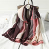 Simple Geometric Striped Scarf Women&#39;s Contrast Color Shawl