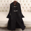 Small Lapel Cashmere Coat For Women&#39;s Loose Fitting Medium Length Style