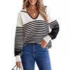 Navy Style Casual Knitted Women&#39;s Top