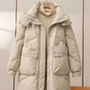 Women&#39;s Mid-length Cotton-padded Coat Thickened Warm Plus Size Coat