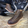 Retro Style Worker Boot Men&#39;s High-top Leather Motorcycle Boots