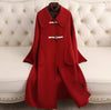 Small Lapel Cashmere Coat For Women&#39;s Loose Fitting Medium Length Style