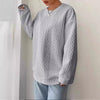 Women&#39;s Casual And Comfortable Jacquard Round Neck Sweater