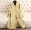 Small Lapel Cashmere Coat For Women&#39;s Loose Fitting Medium Length Style