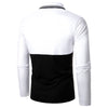 Men&#39;s POLO Shirt Two-color Stitching Cowhide