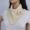 Wave Edge Small Flower Scarf Knitted Scarf Crocheted Triangular Binder