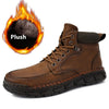 Winter Men&#39;s Boots Leisure Plus Size Fleece-lined Platform Casual Shoes Gaobang