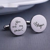 Men&#39;s Suit High-grade Cufflinks Engraved Name Pattern Cufflinks