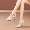 New Low-cut High Heels Women&#39;s Chunky Heel