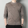 Men&#39;s Loose Multicolor Round Neck Warm Sweater