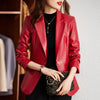 Women&#39;s Slim Skinny Leather Jacket Coat