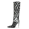 Women&#39;s Fashion Pointed Stiletto Heel Leopard Print Boots