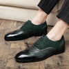 British Men&#39;s Low-top Lace-up Pointed Leather Shoes