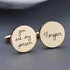 Men&#39;s Suit High-grade Cufflinks Engraved Name Pattern Cufflinks