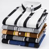 Men&#39;s Casual Long Sleeve Wide Striped Shirt