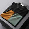 Men&#39;s Ice Silk Lapel Polo Shirt Short Sleeves