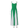 Women&#39;s Clothing Fashion Color Contrast Splicing Sling Dress