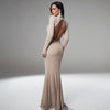 Women&#39;s Skinny Hip Skirt Backless Evening Party Dress