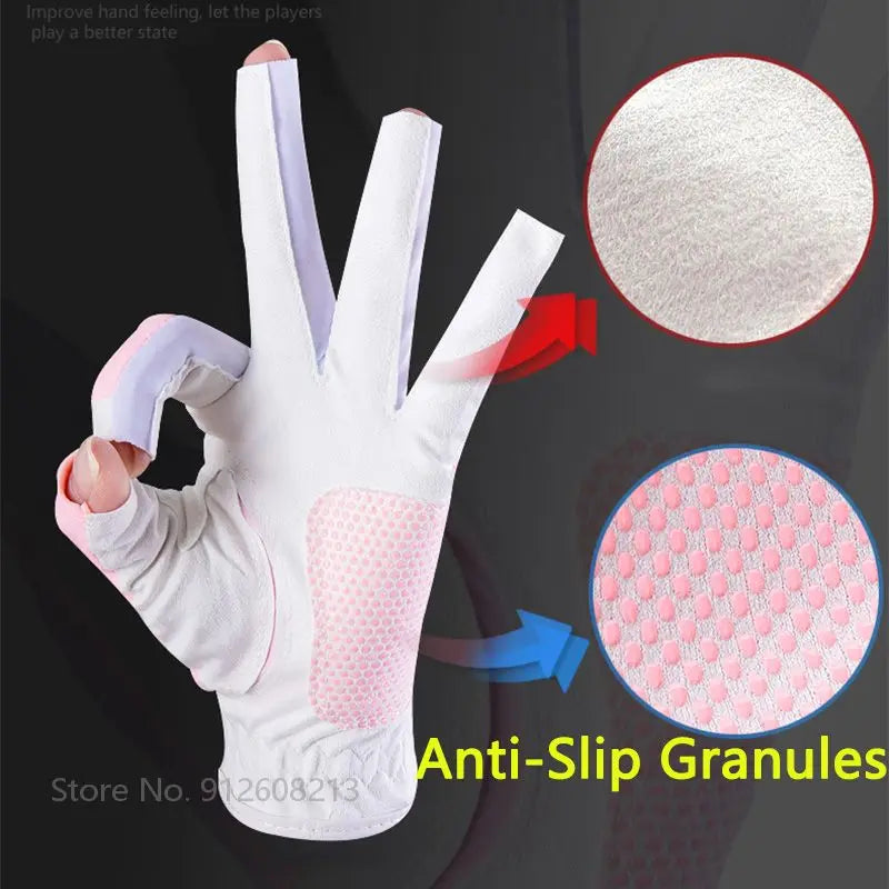 Open Finger Golf Mitten Anti-skid Particles Gloves Palm Protection