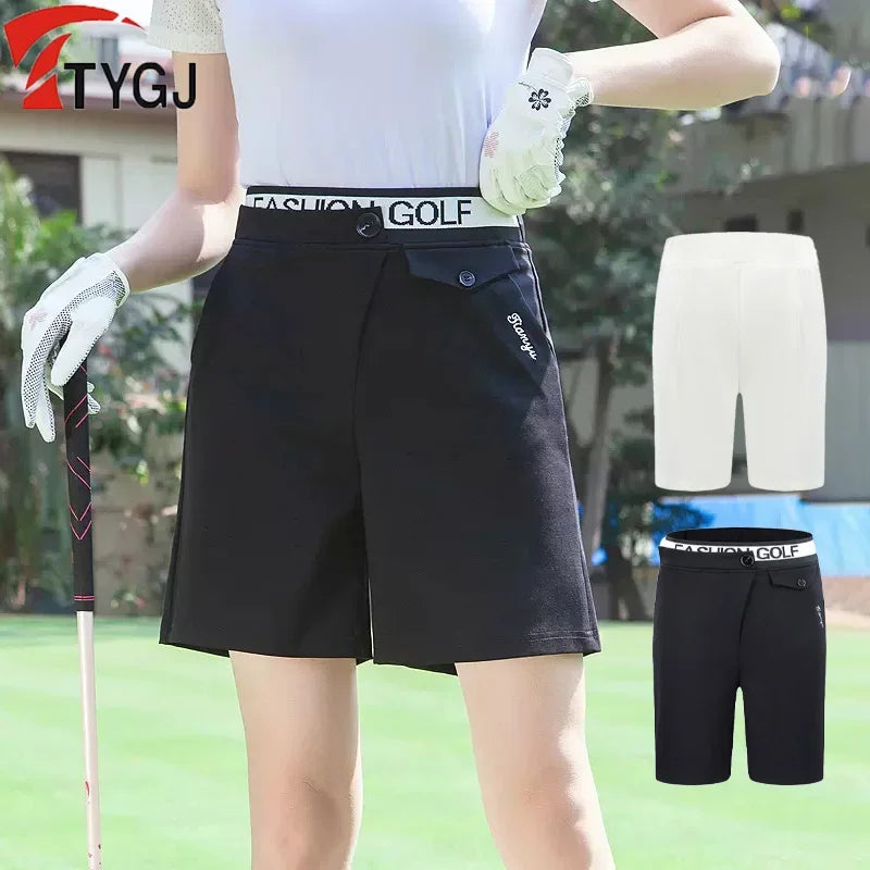 Women High Waist Golf Shorts