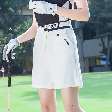 Women High Waist Golf Shorts
