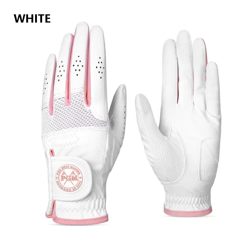 TTYGJ Women's Breathable Full Finger Golf Gloves