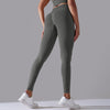 Women&#39;s Seamless Knitted Solid Color High Waist Tight Pants