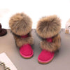 Women&#39;s Winter Mid-calf Fox Fur Snow Boots