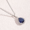 Fashion Zircon Water Drops Pendant Necklace For Women