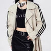 Women&#39;s Trench Coat Vintage Stripe Mid-length Coat