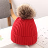 Baby Hat Autumn And Winter Baby Woolen Cap Big Fur Ball