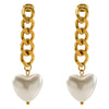 Chain Love Heart Earrings Women&#39;s Fashion Simple