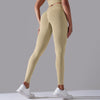 Women&#39;s Seamless Knitted Solid Color High Waist Tight Pants