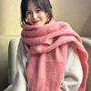 Pure Color Thickened Garland Scarf Soft Glutinous Thickened